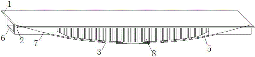 Prefabricated lifting fish-belly corrugated steel web internal-prestress combined box beam and construction method thereof