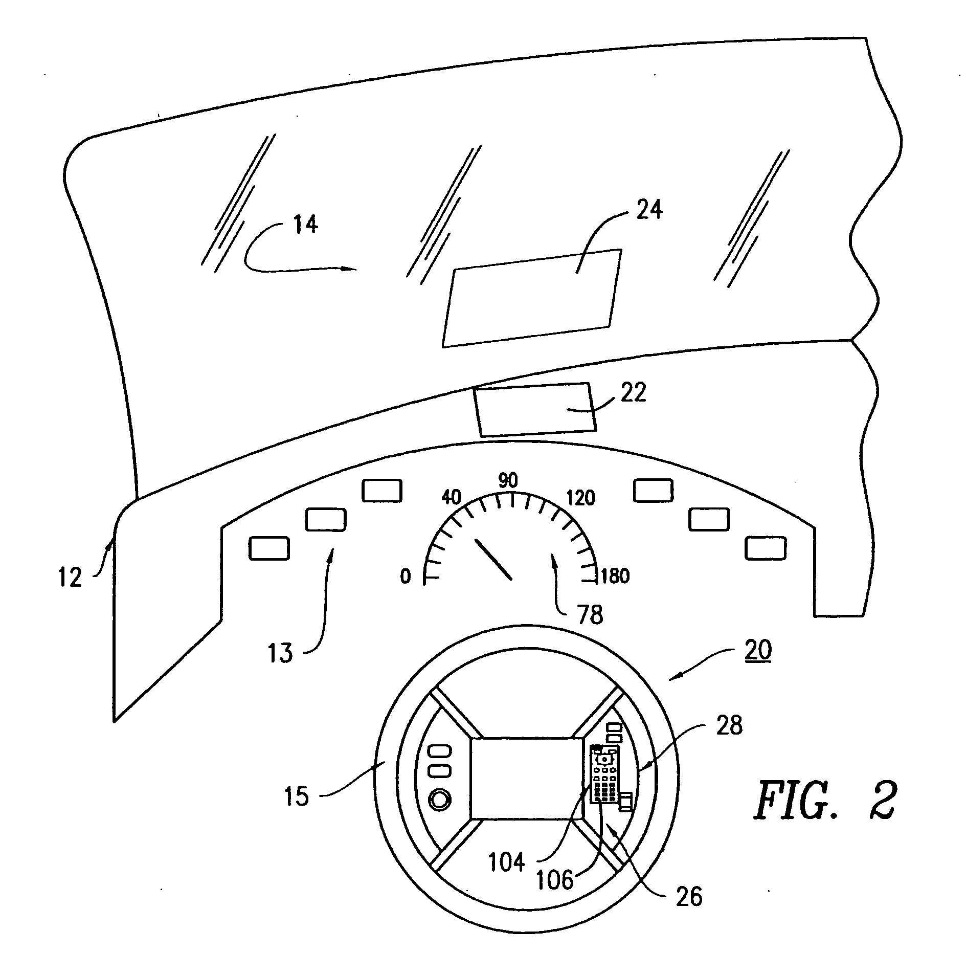 Portable adaptor and software for use with a heads-up display unit