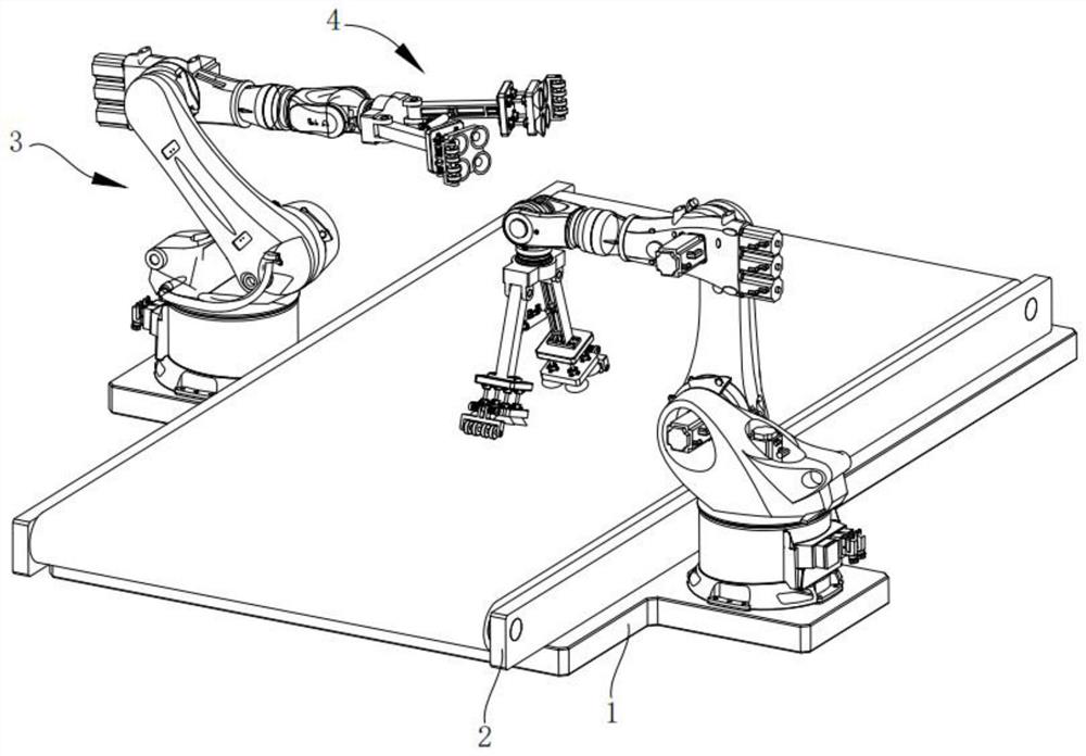 An integrated dismantling device and assembly line for scrapped automobiles