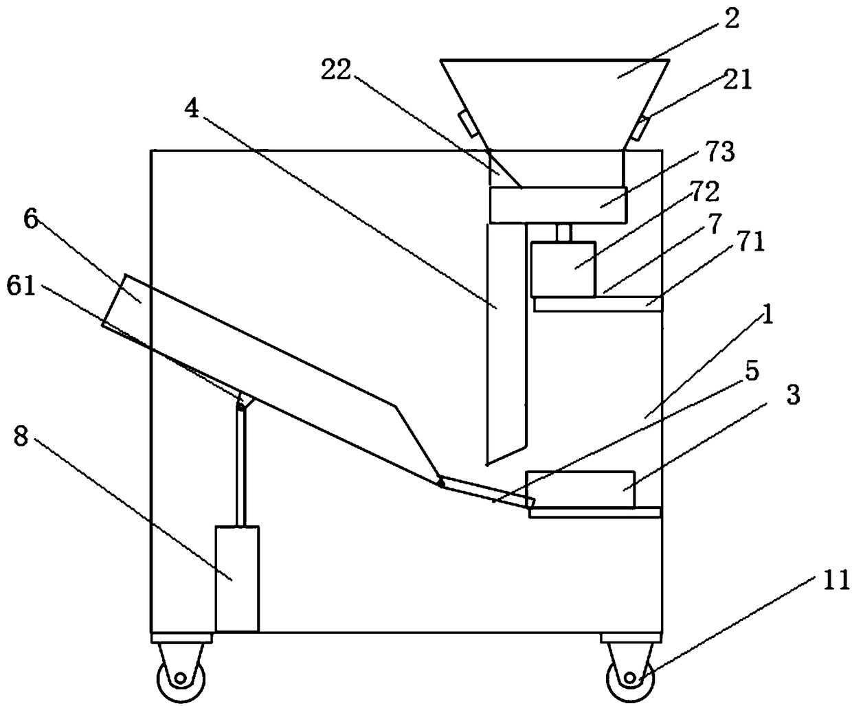 Angle-adjustable tennis ball shooting device