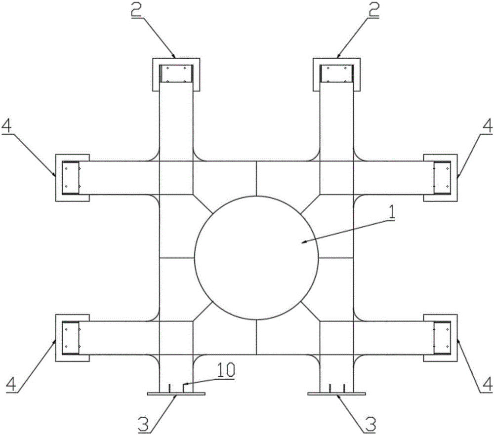 #-shaped universal bracket of ocean power generation device