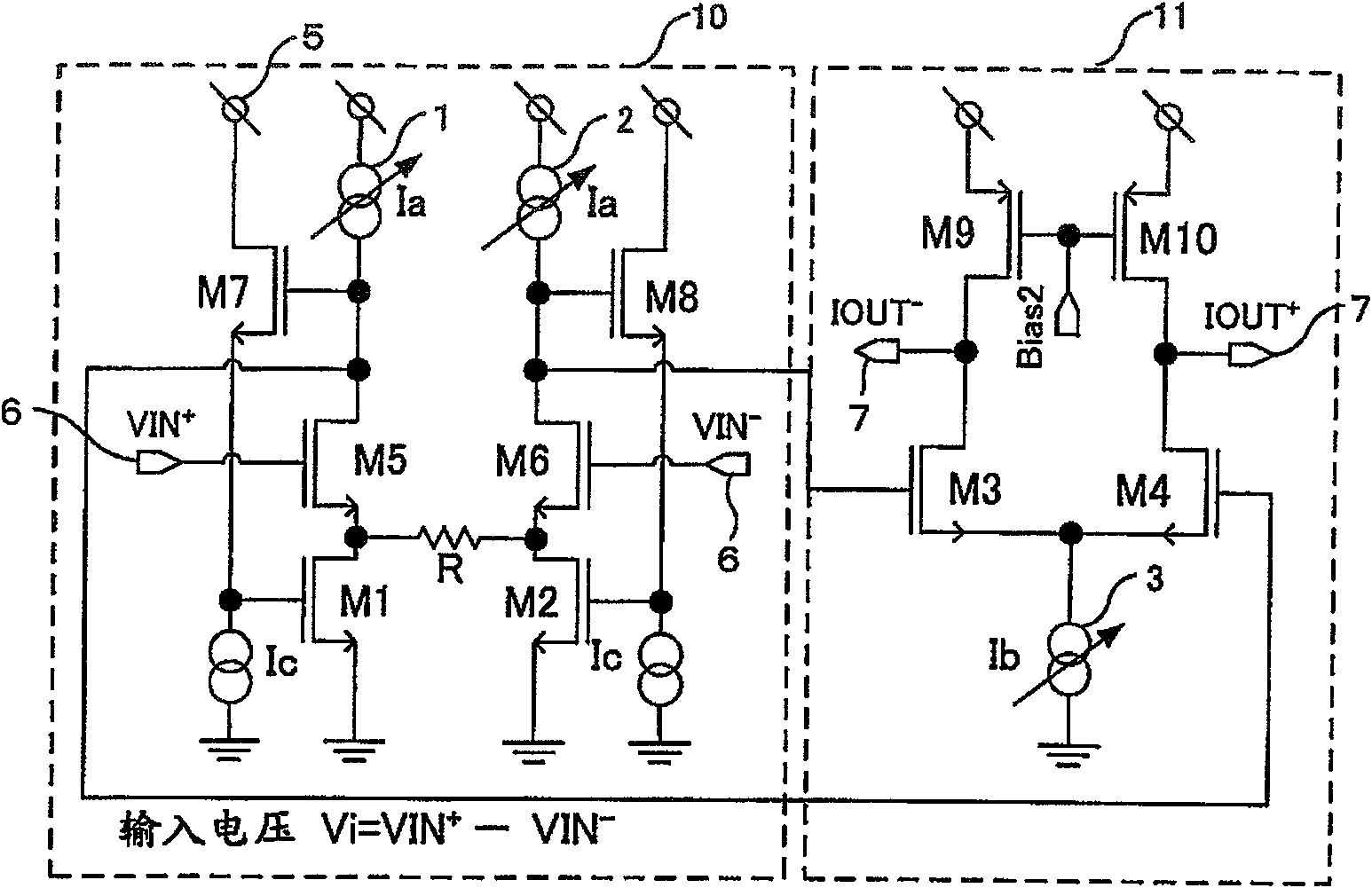 Variable transconductance circuit