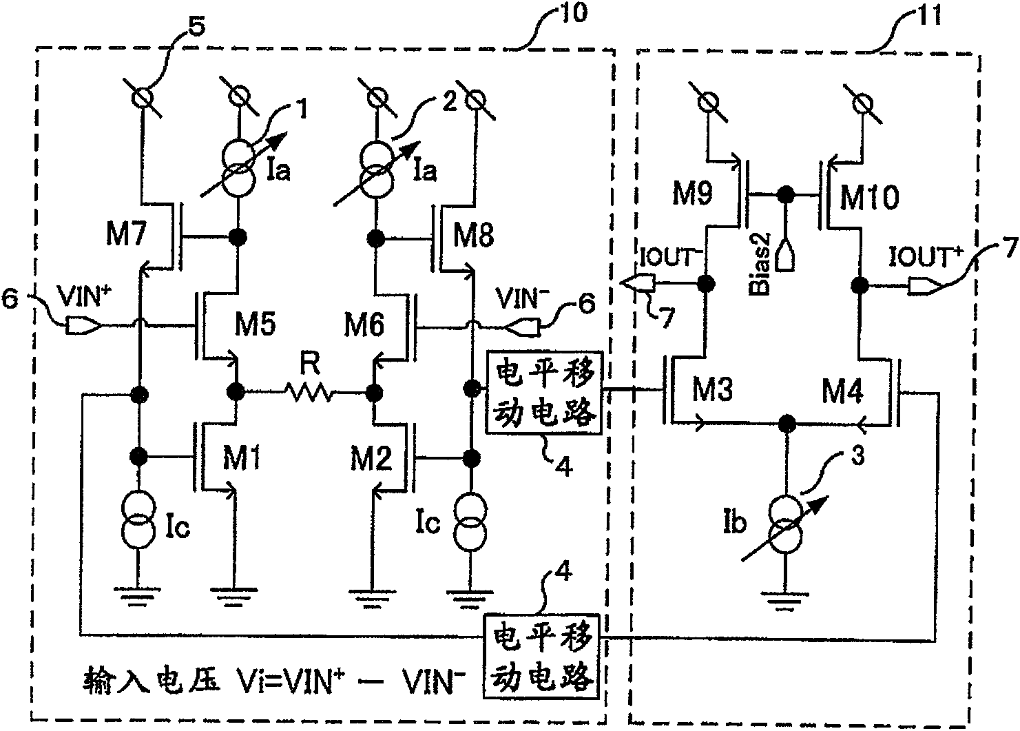 Variable transconductance circuit