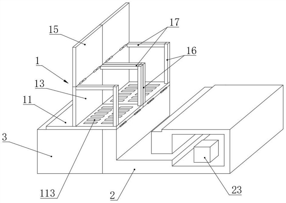 Multistage filled basement waterproof device and application method