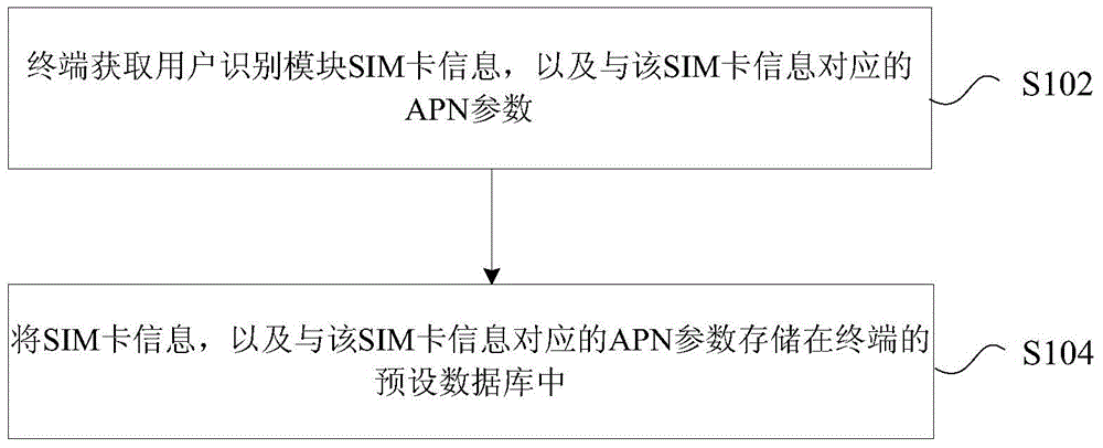 Access point name (APN) parameter configuration processing method and device