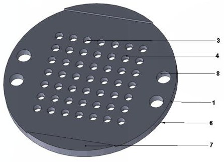 A device and method for transferring graphene in batches to a grid-carrying copper substrate