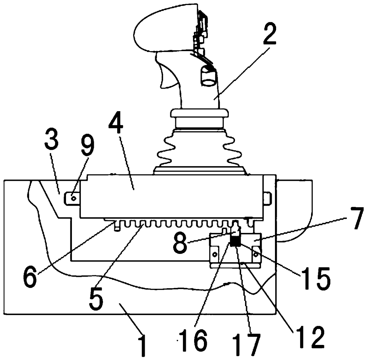 A device for adjusting the position of the operating part of the equipment