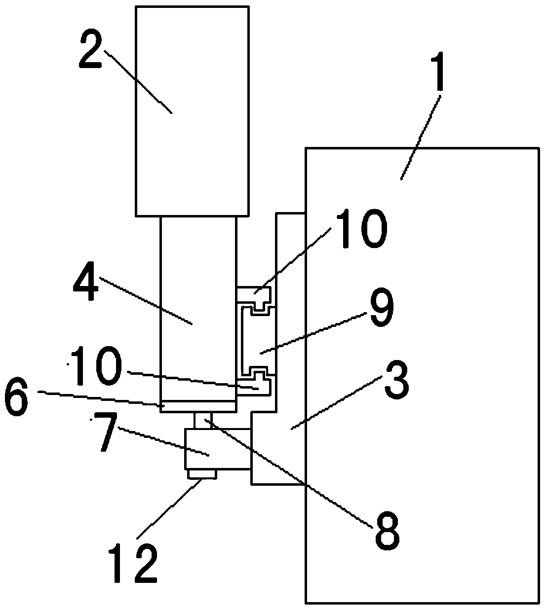 A device for adjusting the position of the operating part of the equipment