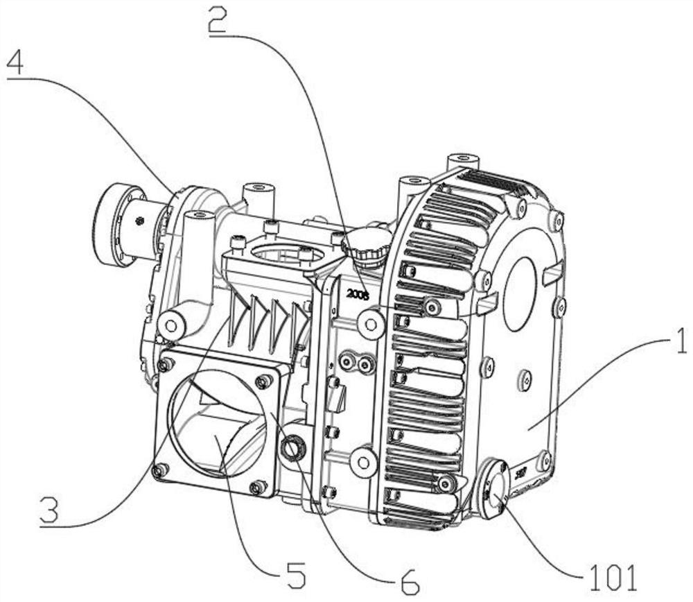 Oil way of oil-free dry type screw compressor and oil-free dry type screw compressor comprising oil way