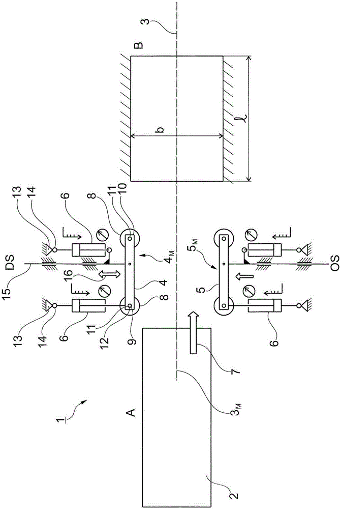 Device and method for laterally guiding a rolled or cast product on a transport track