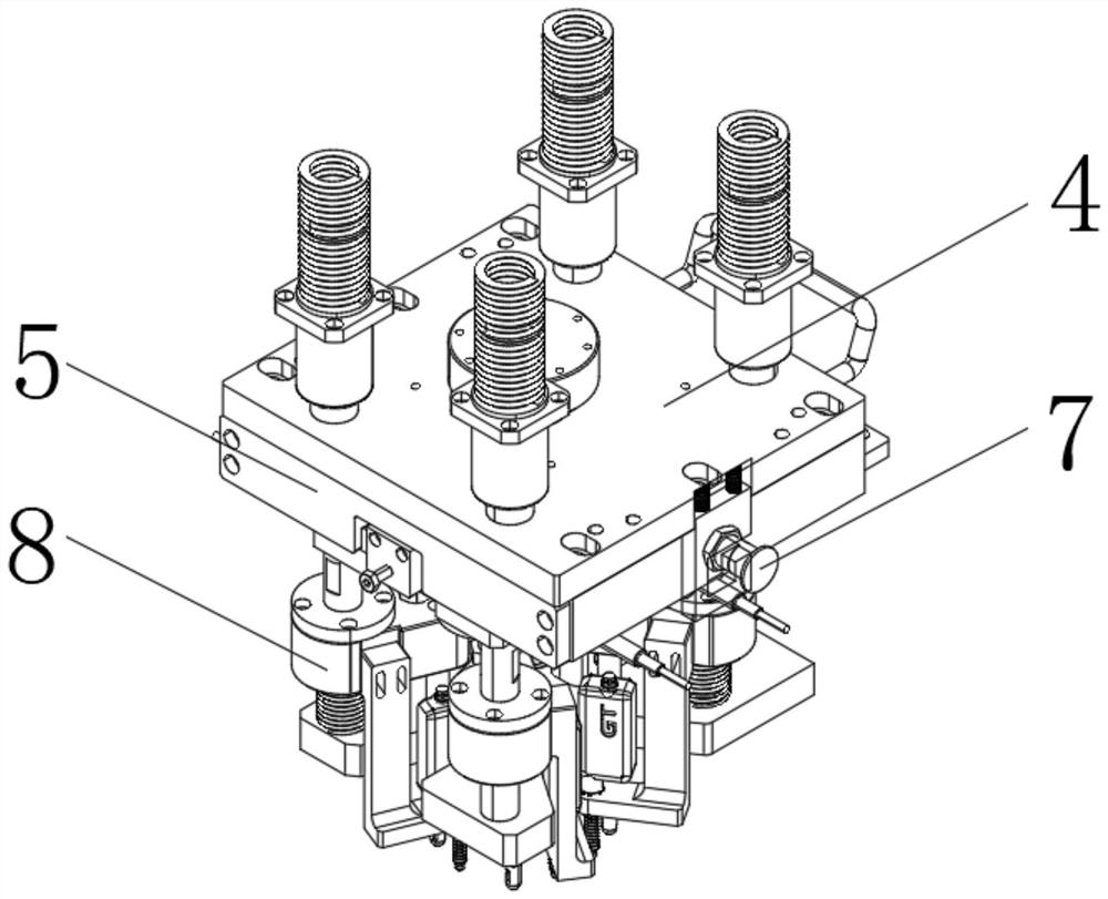 Riveting mechanism with pressure and displacement monitoring function