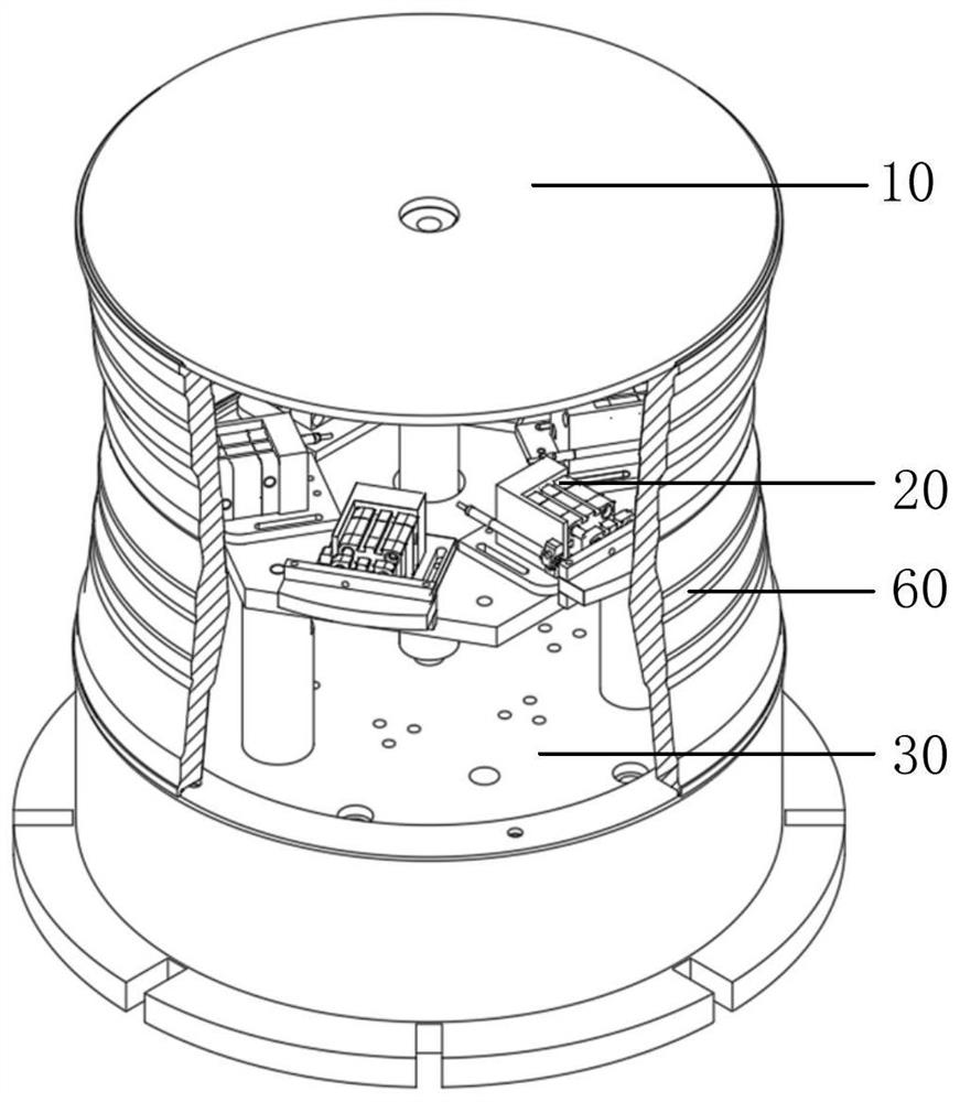 Internal support vibration suppression device and deformation measurement method for thin-walled annular workpiece