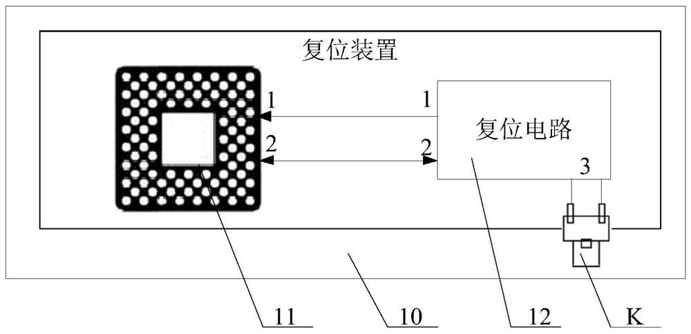 Reset device, reset processing method and display device