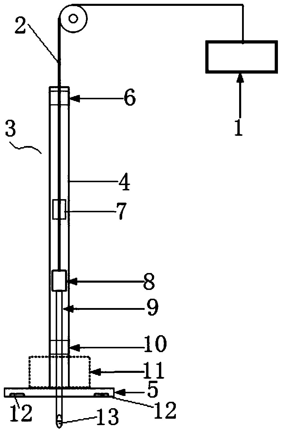 Device and method for accurately measuring sediment thickness of cast-in-situ bored pile