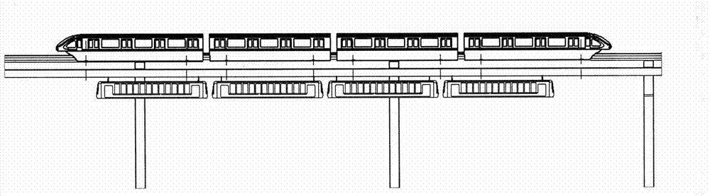 Combined type single-rail public transport system
