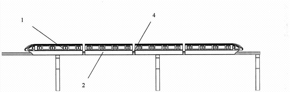 Combined type single-rail public transport system