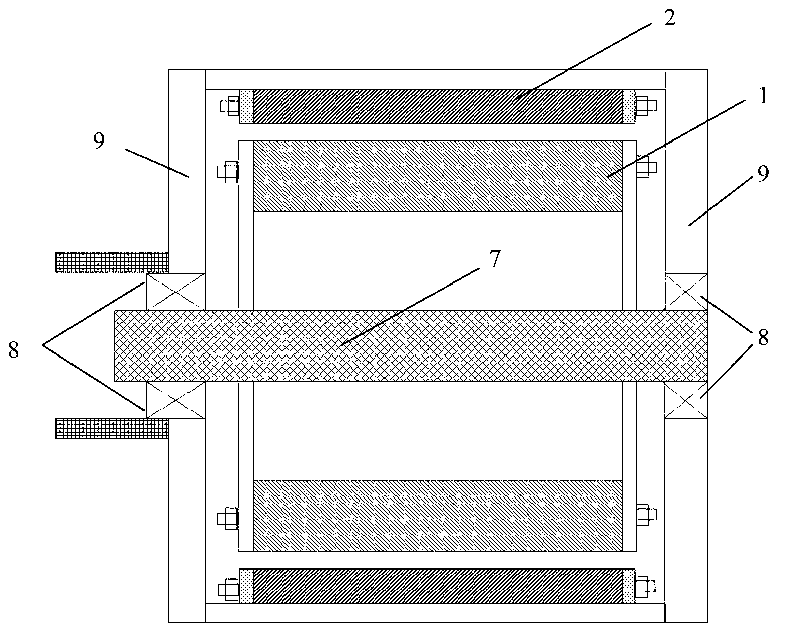 Cage barrier spliced outer rotor stator electro-magnetic synchronous motor and control method thereof