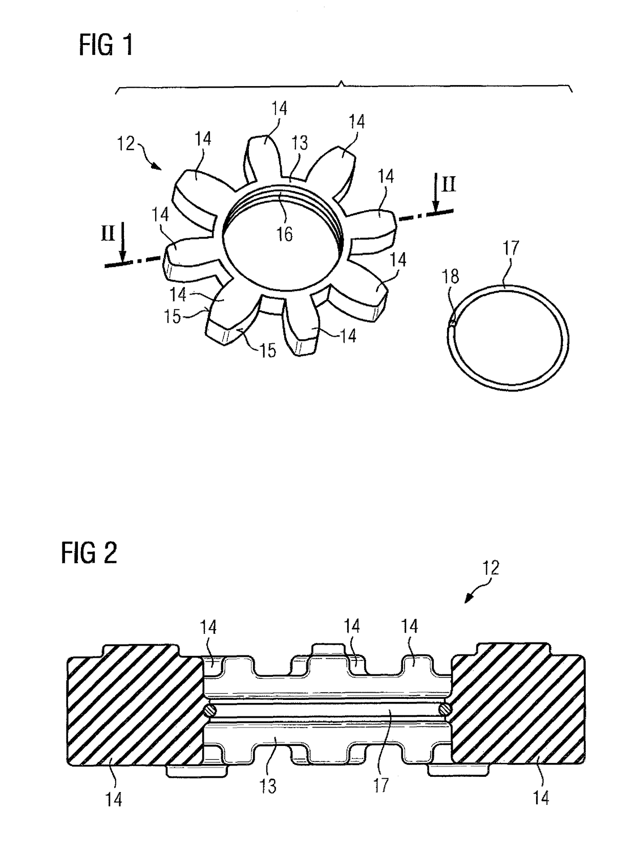 Pressure body arrangement for a claw coupling