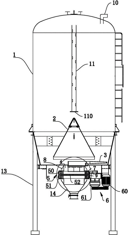 Anti-segregation movable silo for dry-mixed mortars