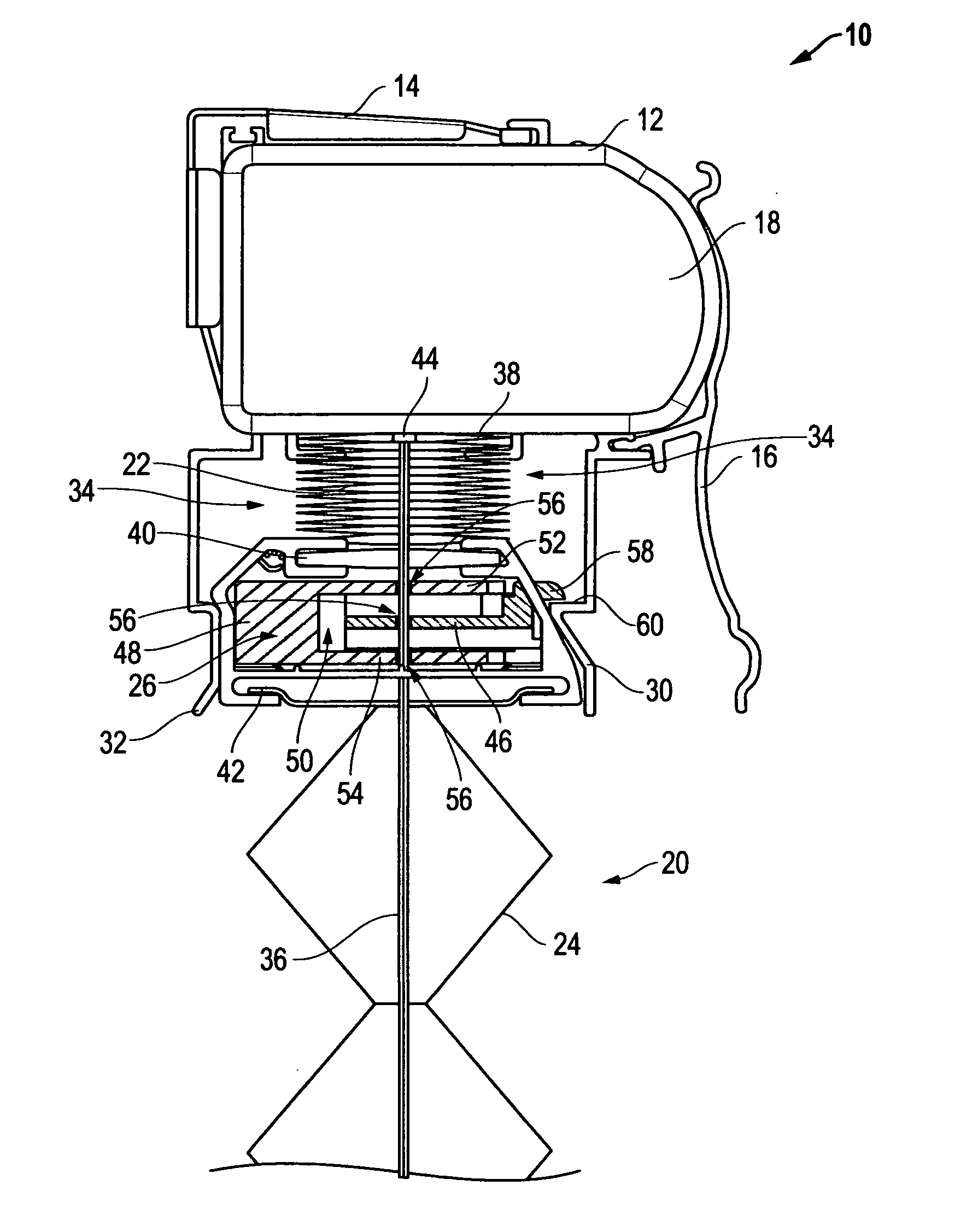 Automatic releasable top down shade system and method