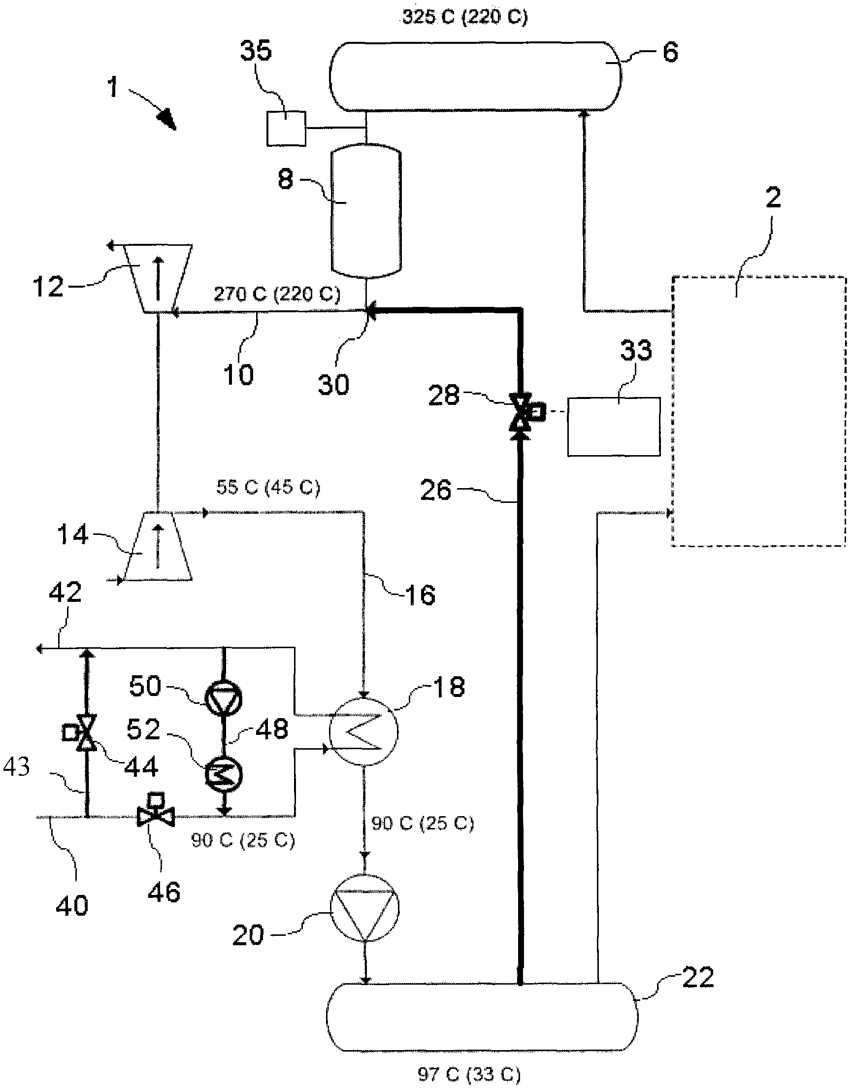 Large-sized two-stroke diesel engine having exhaust gas purifying system