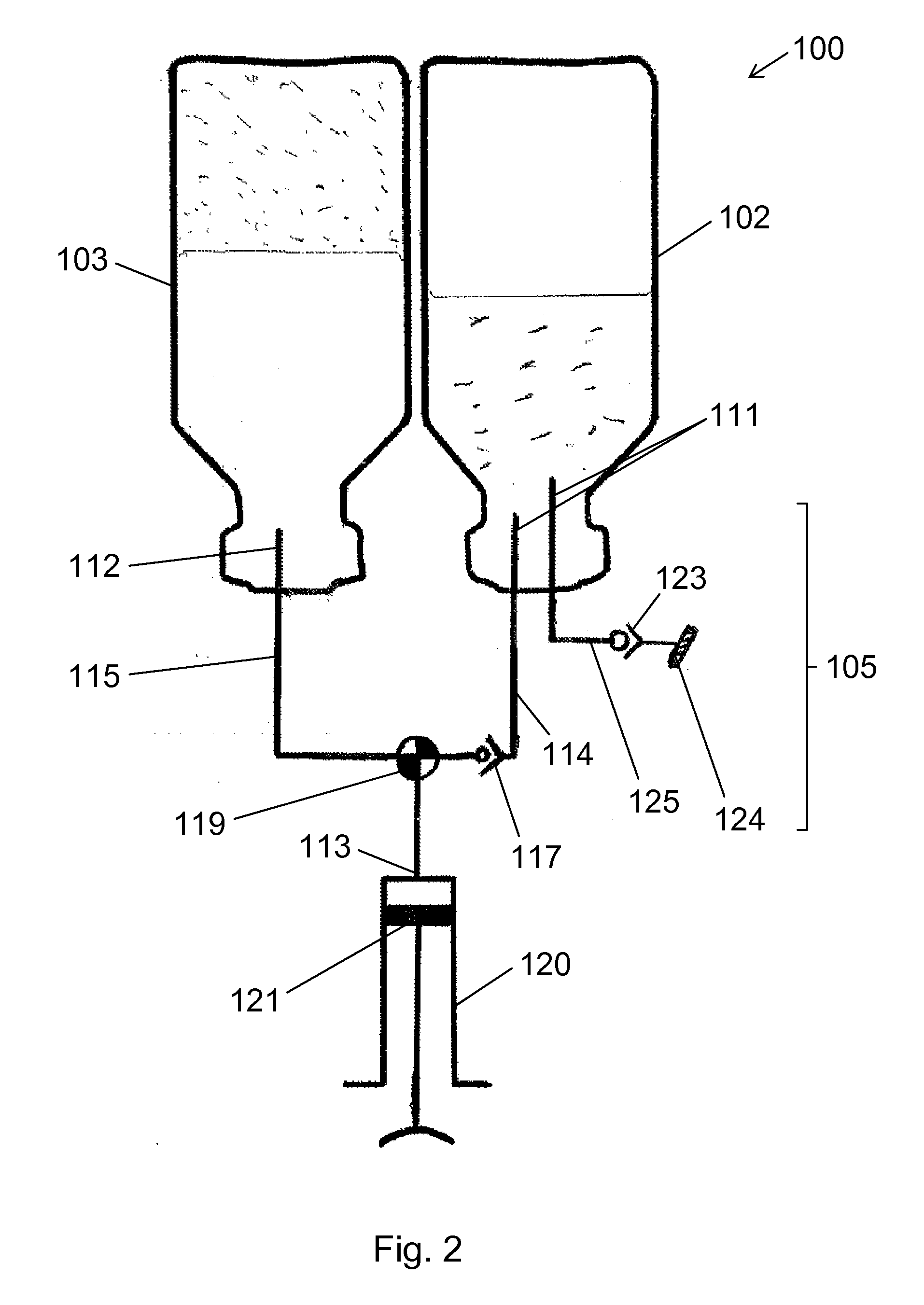 System for reconstitution of a powdered drug