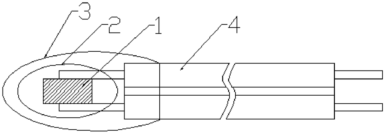 Manufacturing method of waterproof and moisture-proof temperature sensor and temperature sensor made therefrom