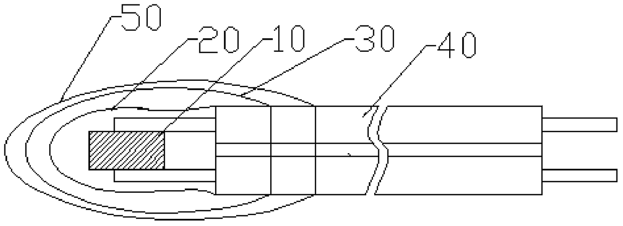 Manufacturing method of waterproof and moisture-proof temperature sensor and temperature sensor made therefrom