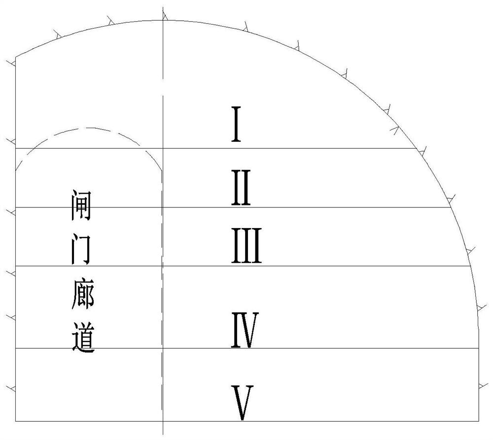 Excavation method of underground spherical crown type dome