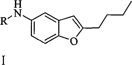 2-n-butyl-5-substituted aminobenzofuran and its preparation method