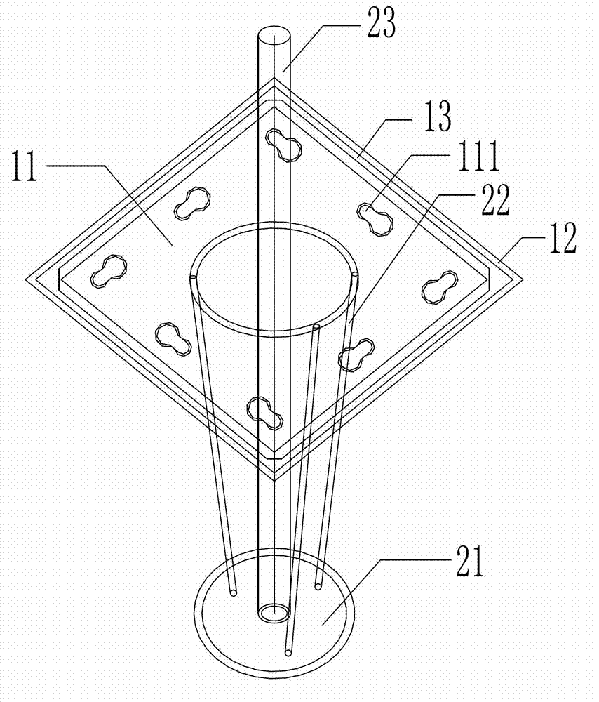 Method for strengthening and repairing pile head of hollow square pile