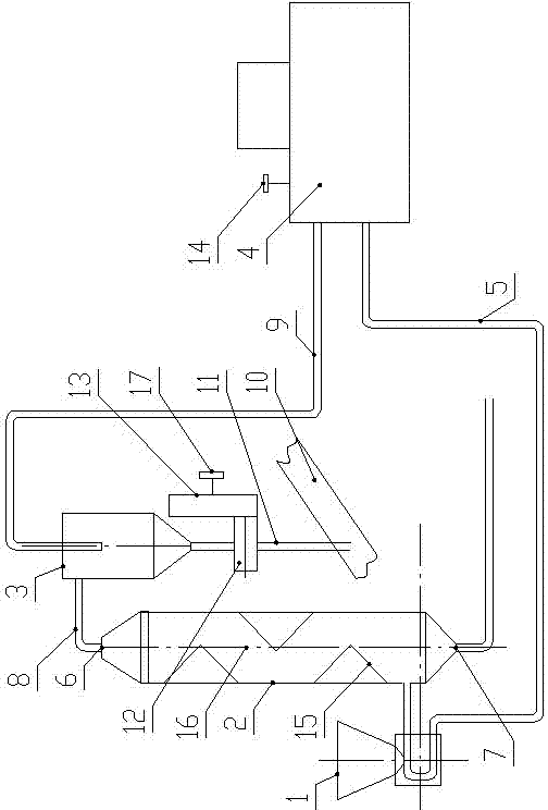 Recovering system of single type tobacco stem and shred online separating