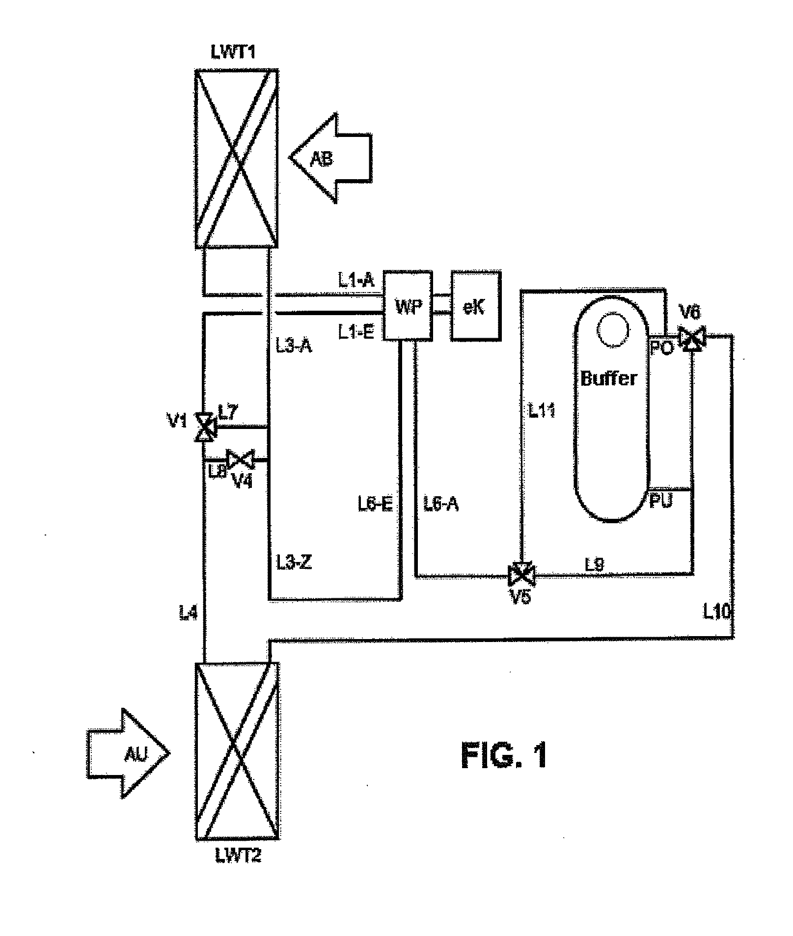 Device for increasing the heating and cooling output of a heat pump in heat reclamation in air conditioning units
