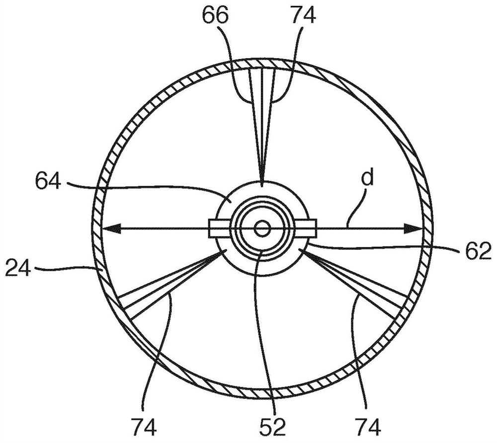 Device for introducing a release agent into a hollow workpiece