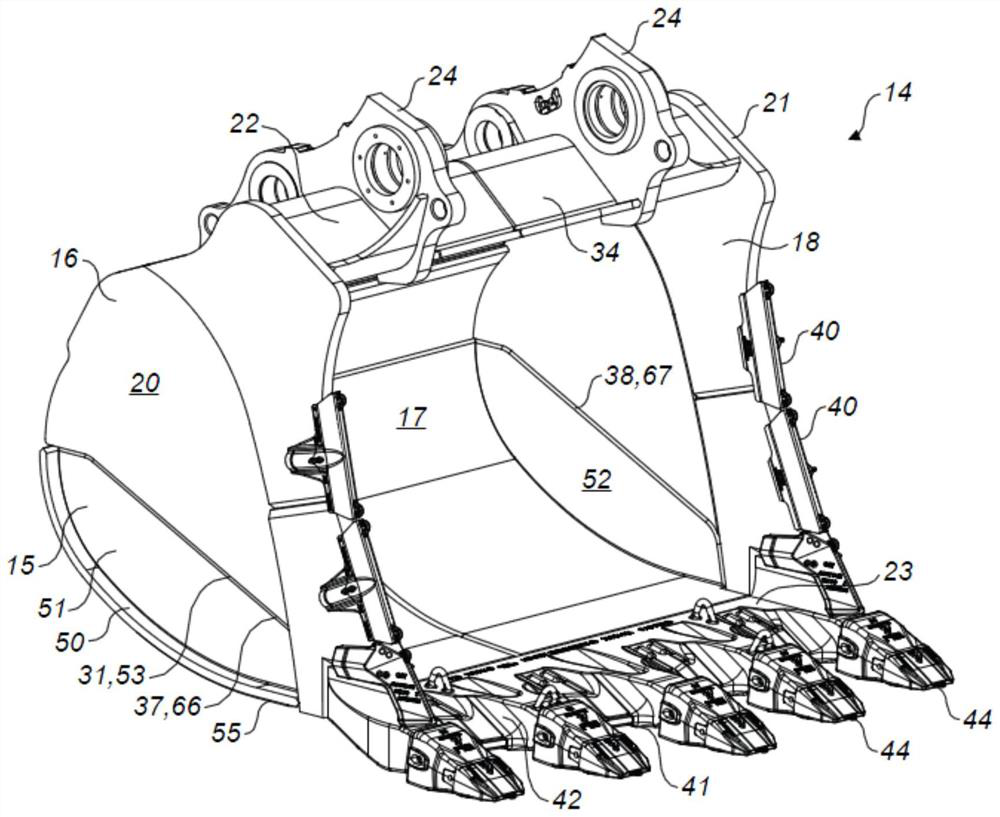 Replaceable basket for bucket of machine