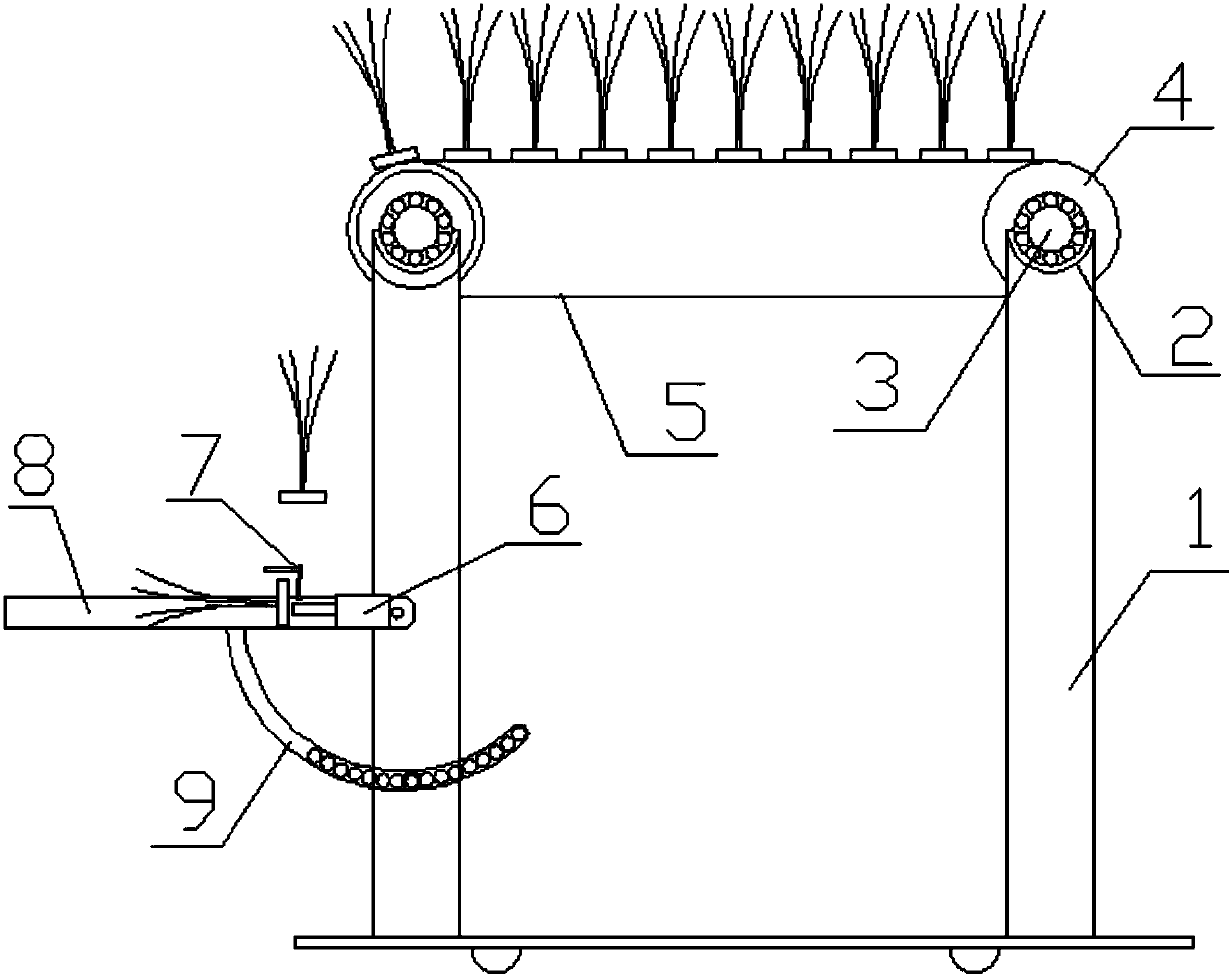 A shuttlecock automatic serving machine