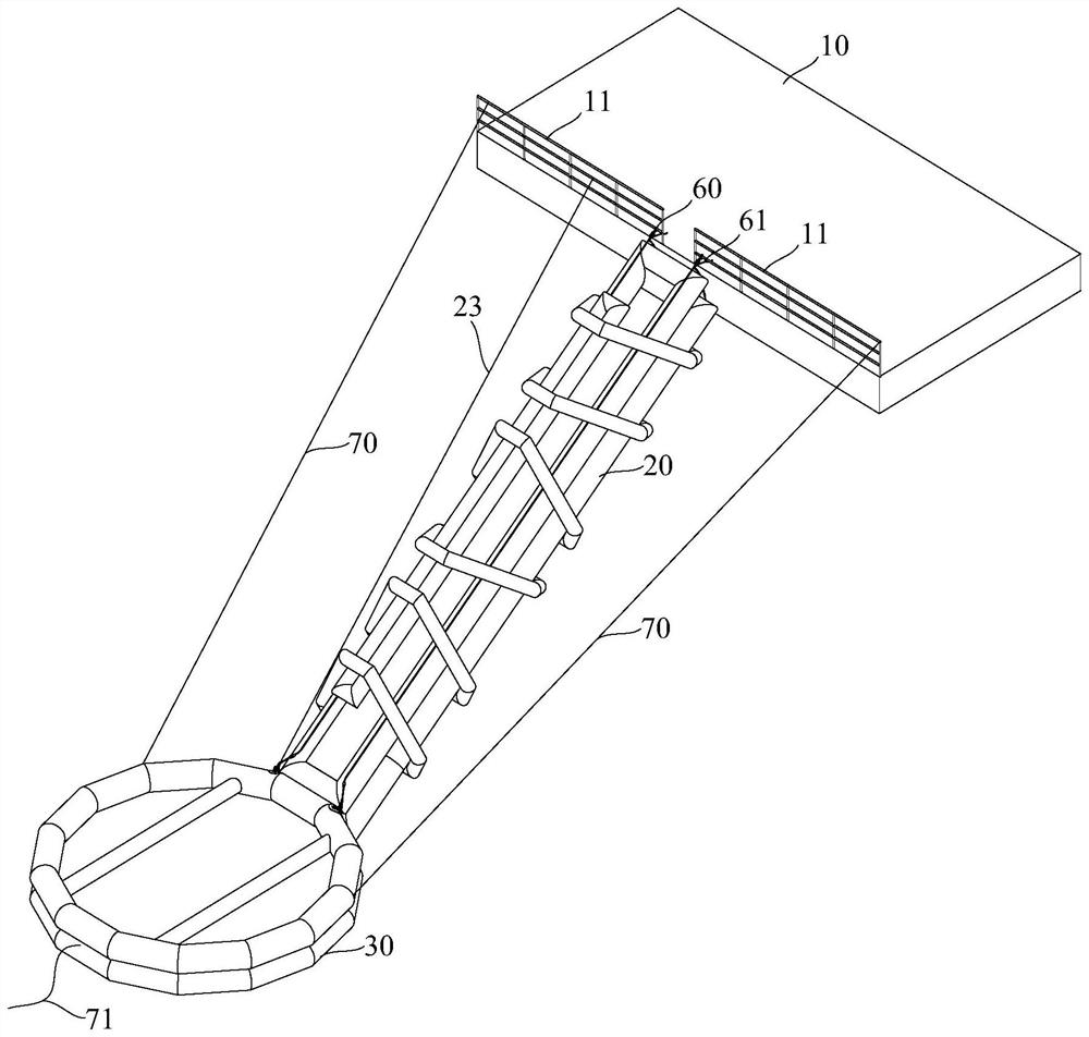 Inflatable lifesaving platform