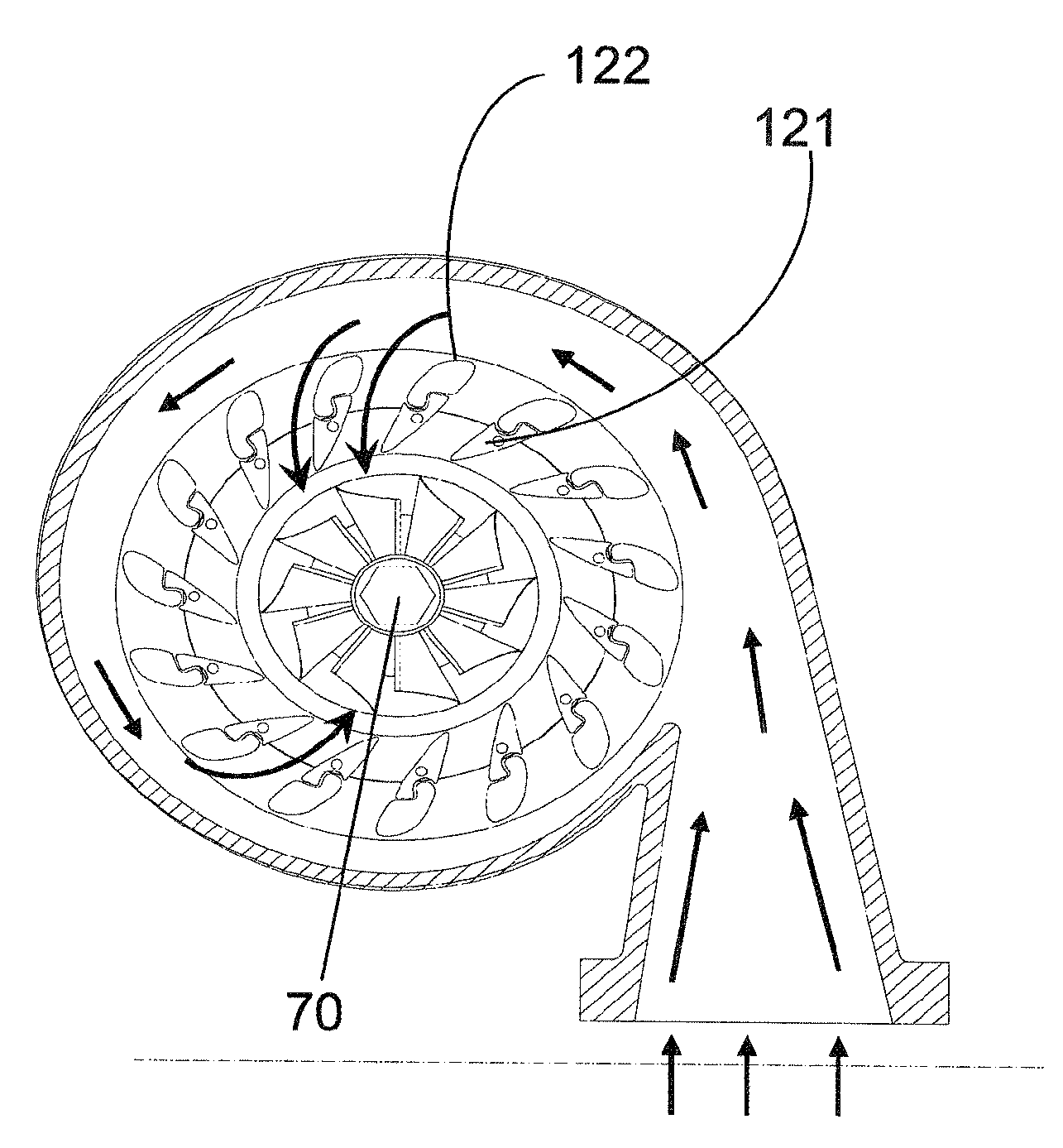 Simplified variable geometry turbocharger with vane rings