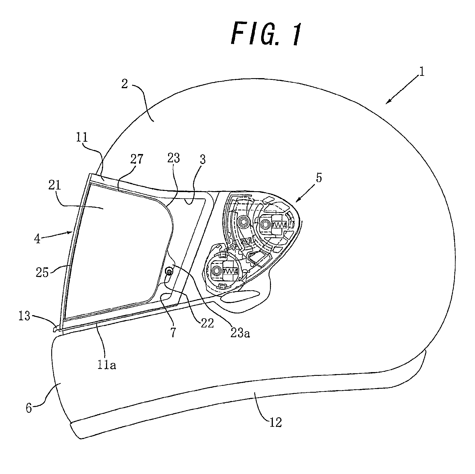 Shield structure for helmet or goggles, and helmet comprising such shield structure