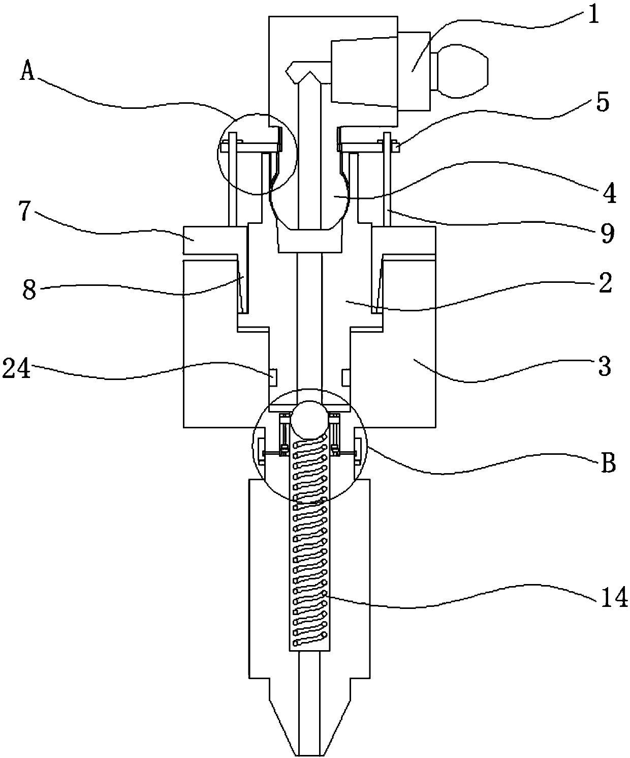 Rotatable oil injection mechanism