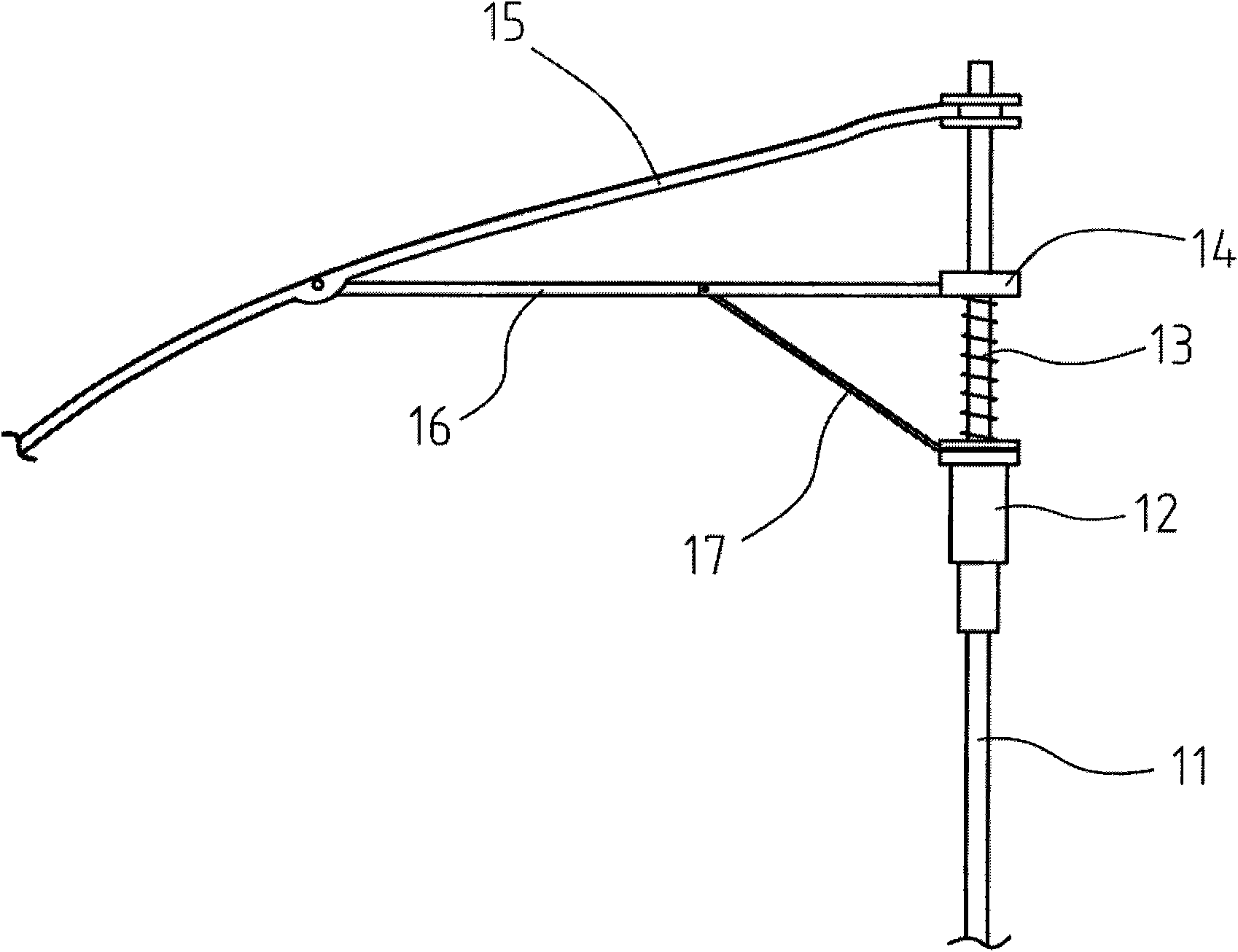 Umbrella with outward turning-preventing function