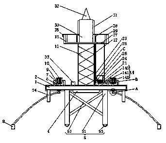 Floating communication relay tower