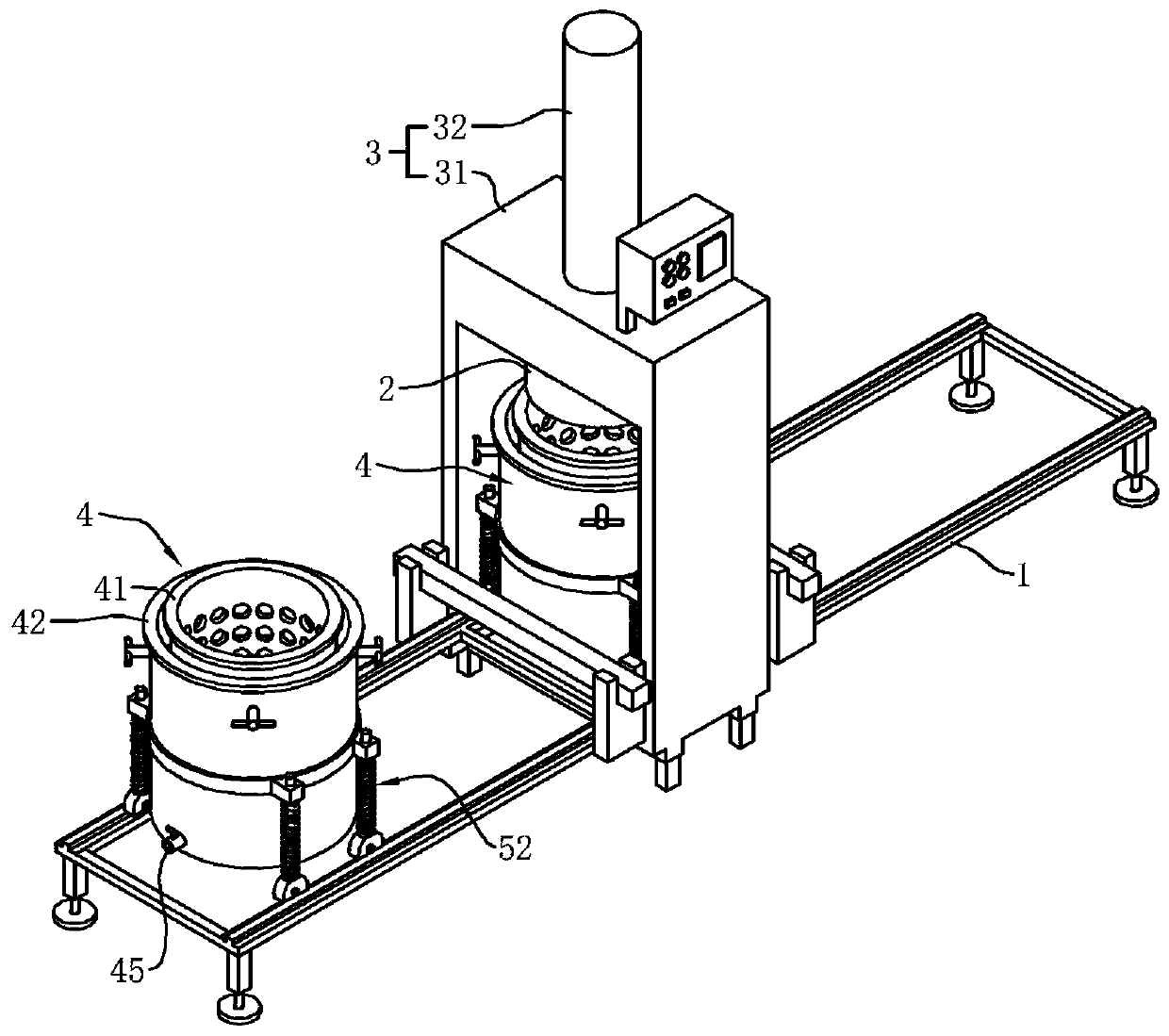 Double-bucket type solid-liquid separator and separation method