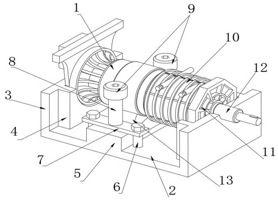 A low-noise and dust-proof motor for electrical equipment