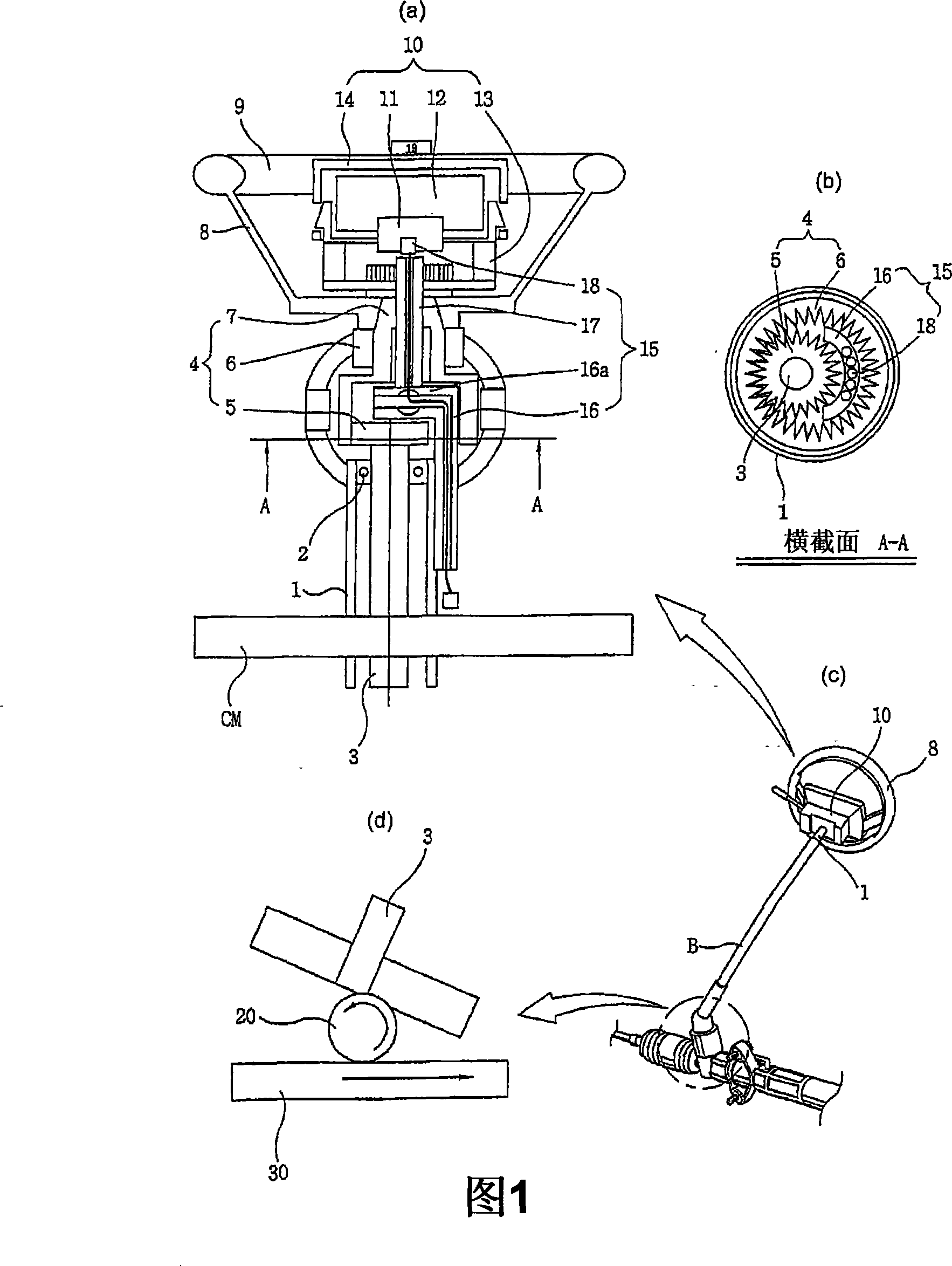 Vehicle steering system including irrotational airbag module