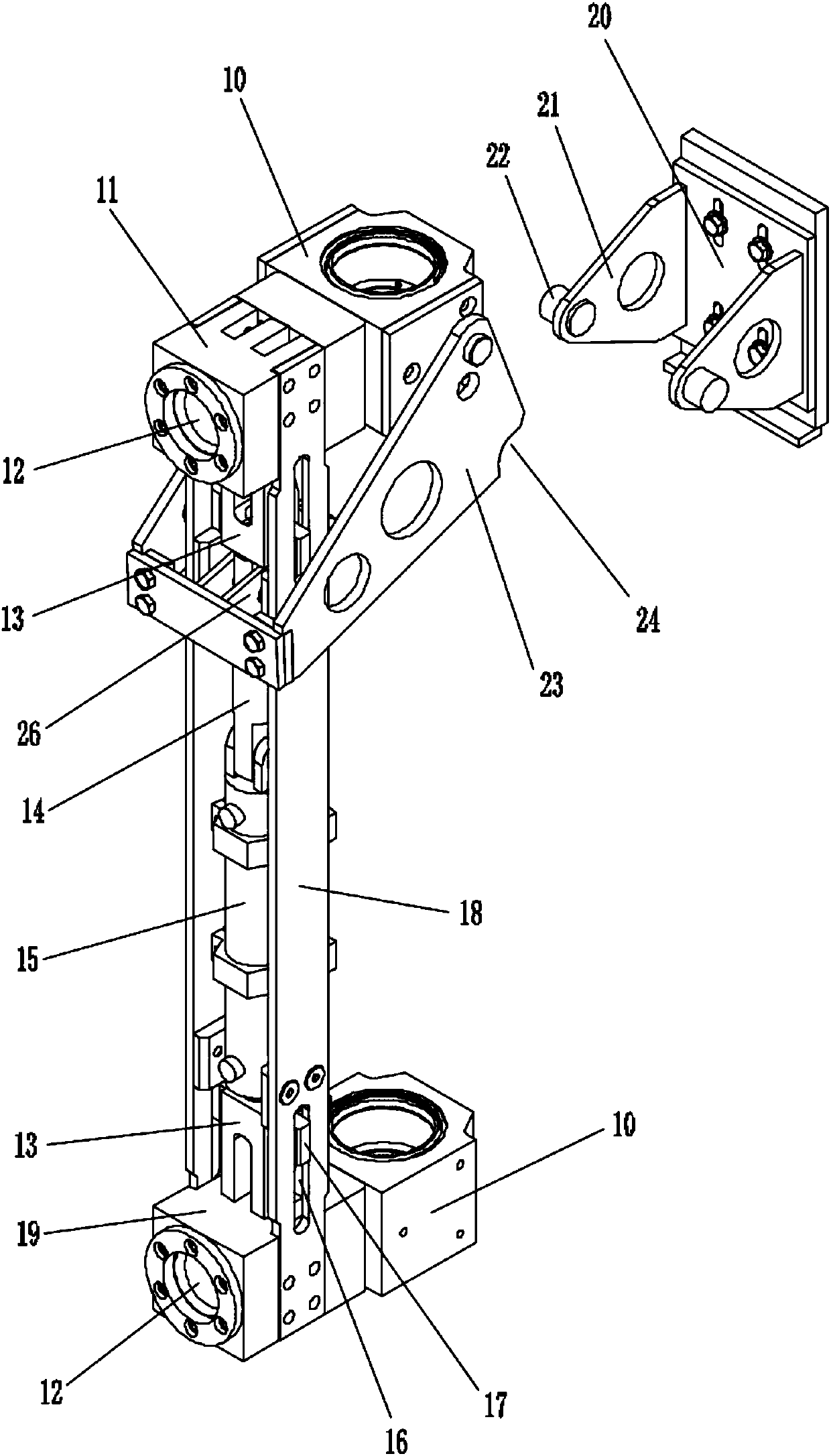 Frame automatic locking device for forming machine