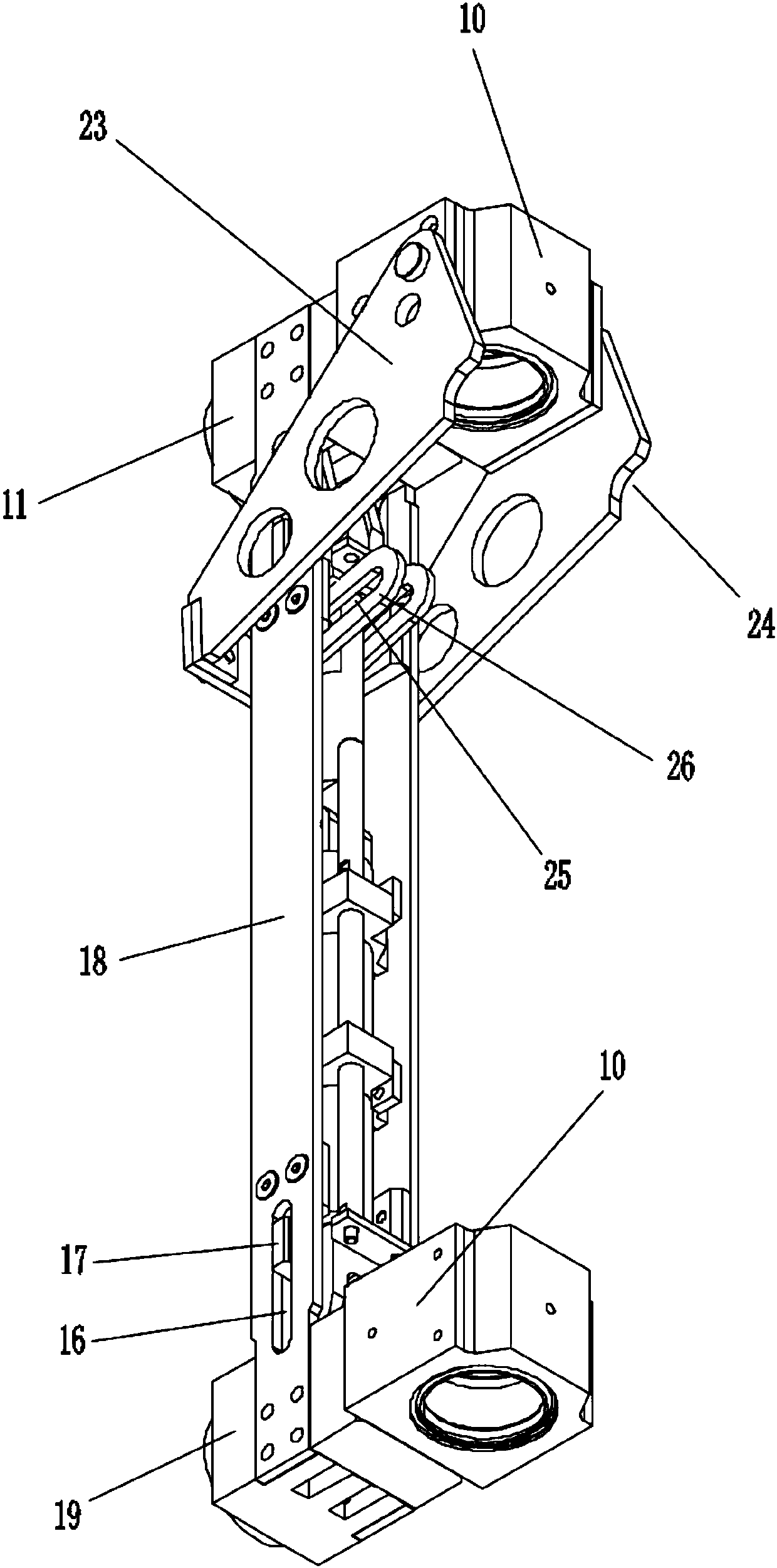 Frame automatic locking device for forming machine