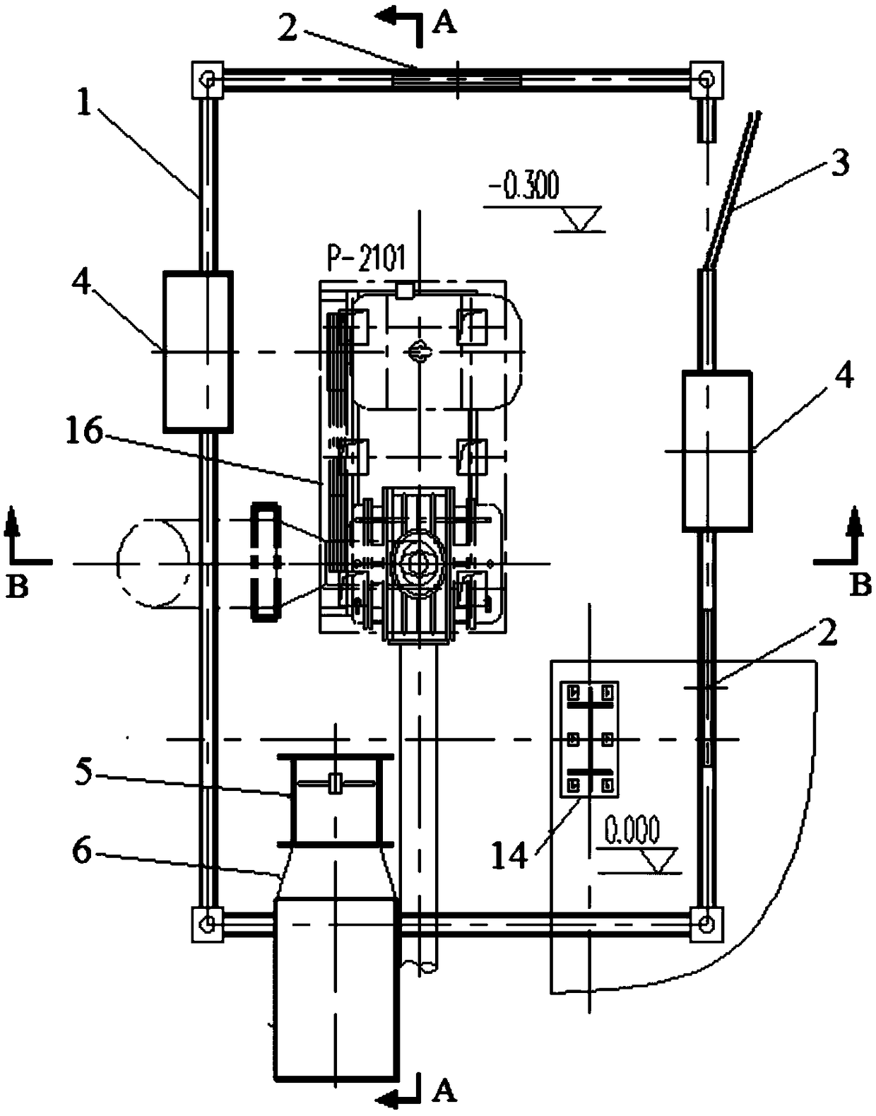 Noise control device of cement kiln smoke carbon dioxide collecting and purifying system