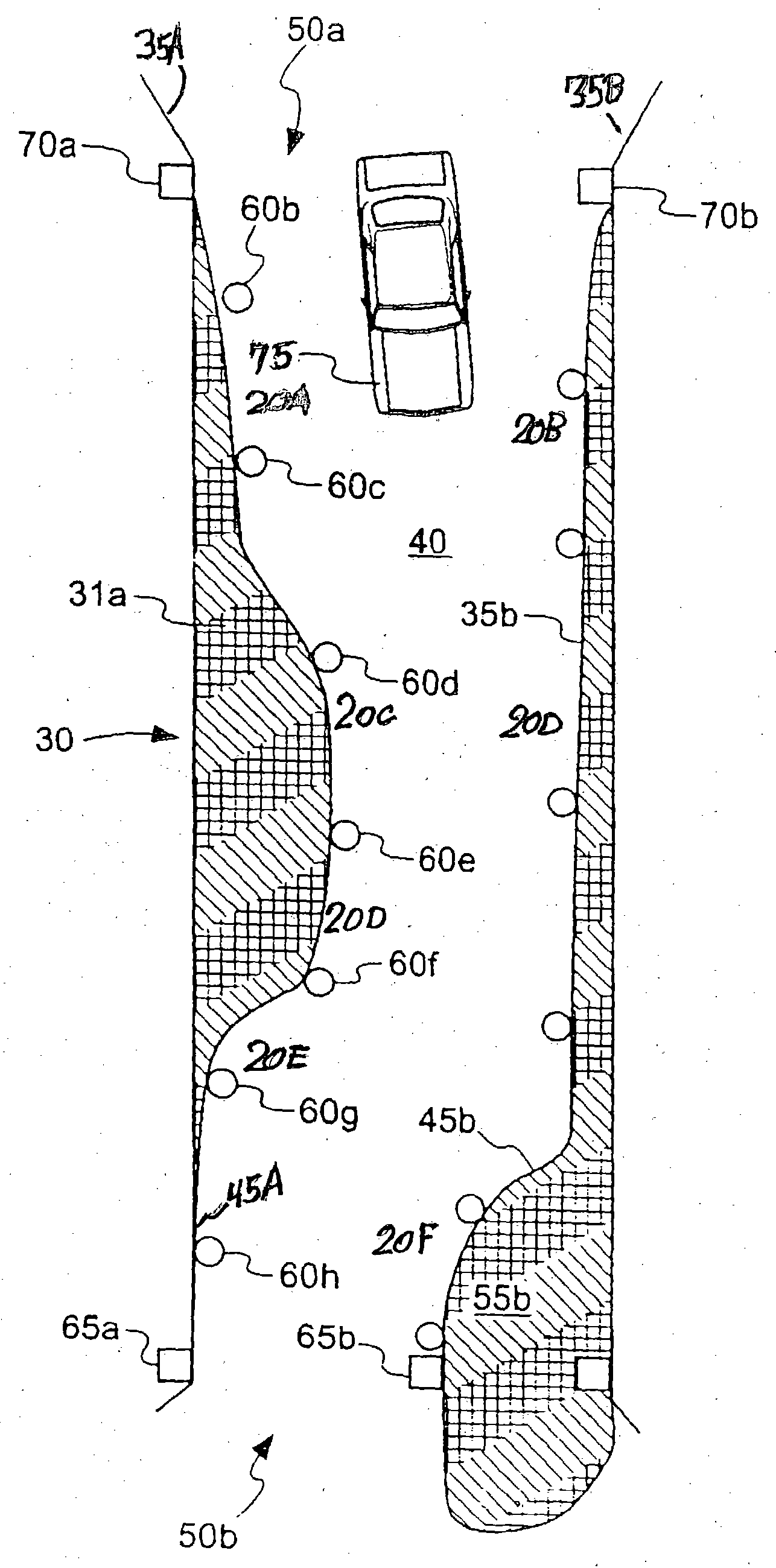 Amusement area devoted and structured for skilled maneuvering of a vehicle