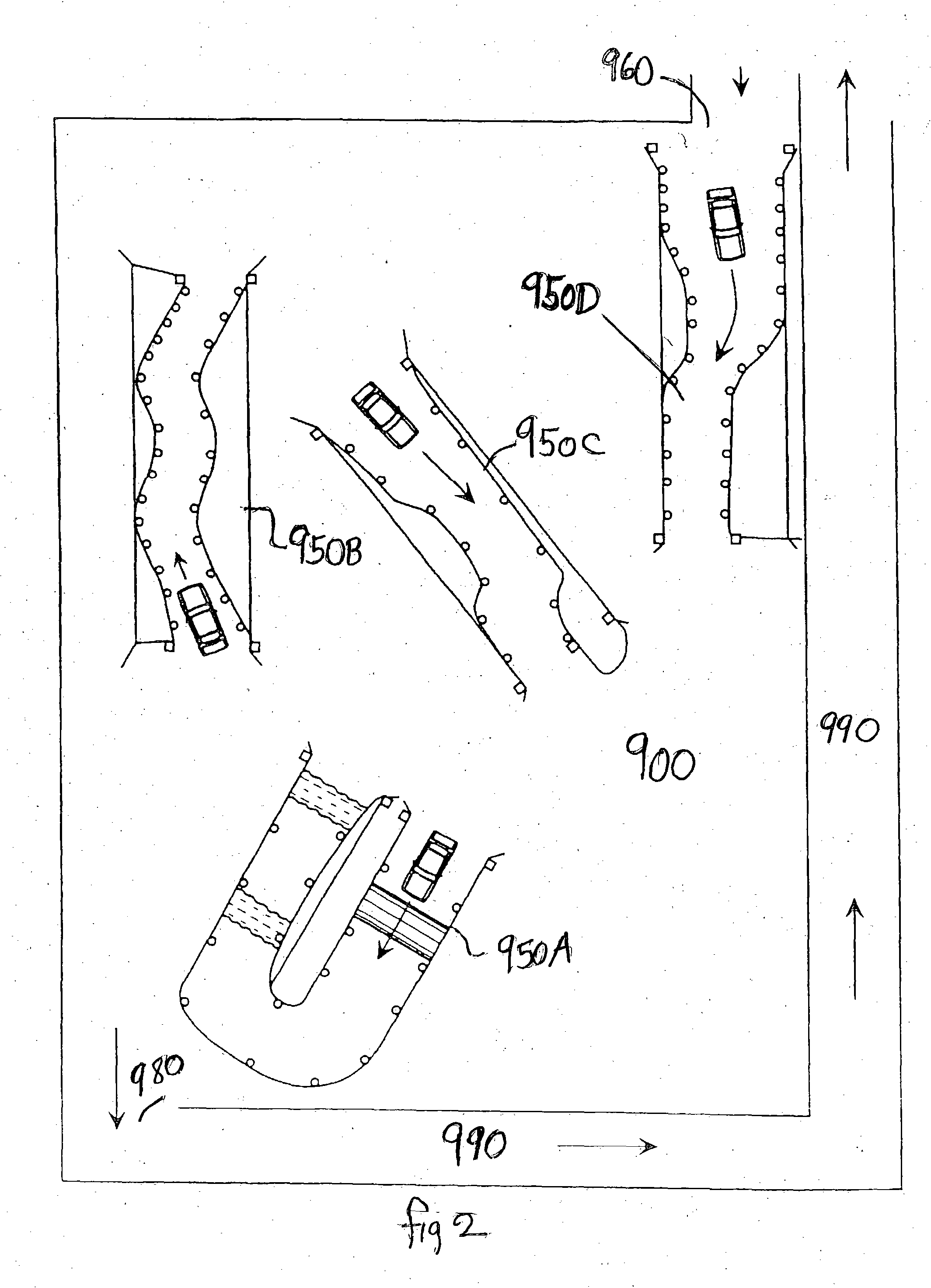 Amusement area devoted and structured for skilled maneuvering of a vehicle